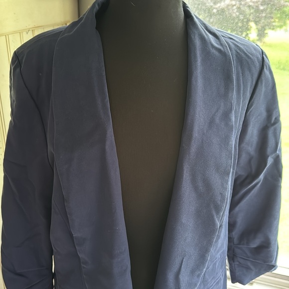 Eloquii NWT Woman’s Open Navy Lightweight Blazer - Picture 3 of 10